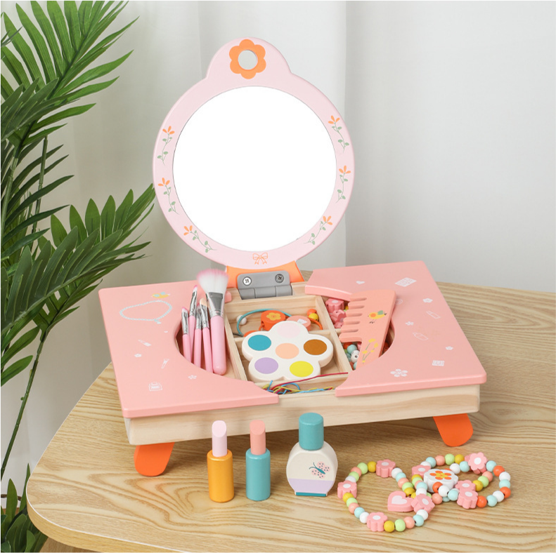 Wooden Makeup Play Set for Kids